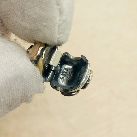 EUC Pandora 791041EN40 Sterling Silver Cherry Blossom Clip w/ Pink Enamel - Picture 7 of 8